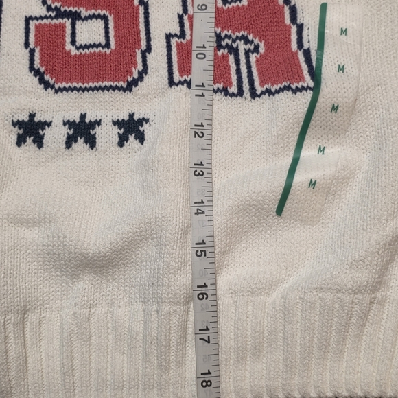 Grayson Threads USA Knit Sweater Womens NWT Patriotic White Red Blue Pullover - Picture 10 of 11